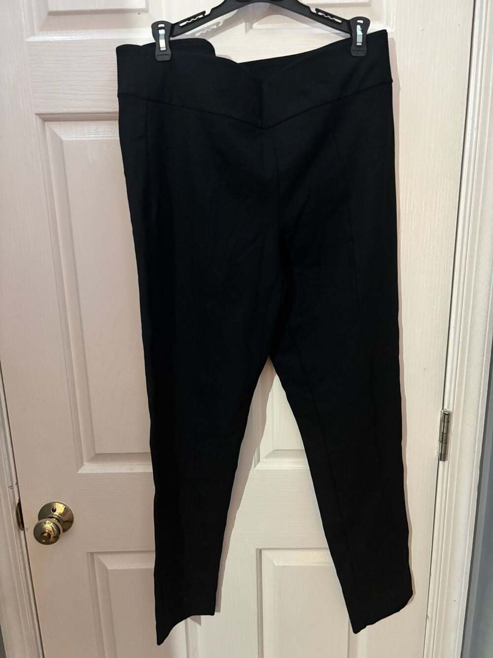 Anne Klein Womens Black Tapered Pull-On Ankle Pants Size L
